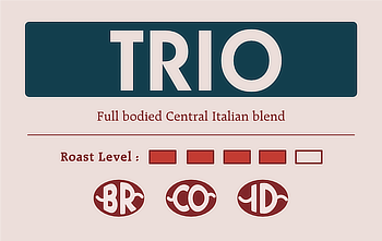 Highlander Coffee 250g Trio Product Description Label Roast House Espresso Blend
