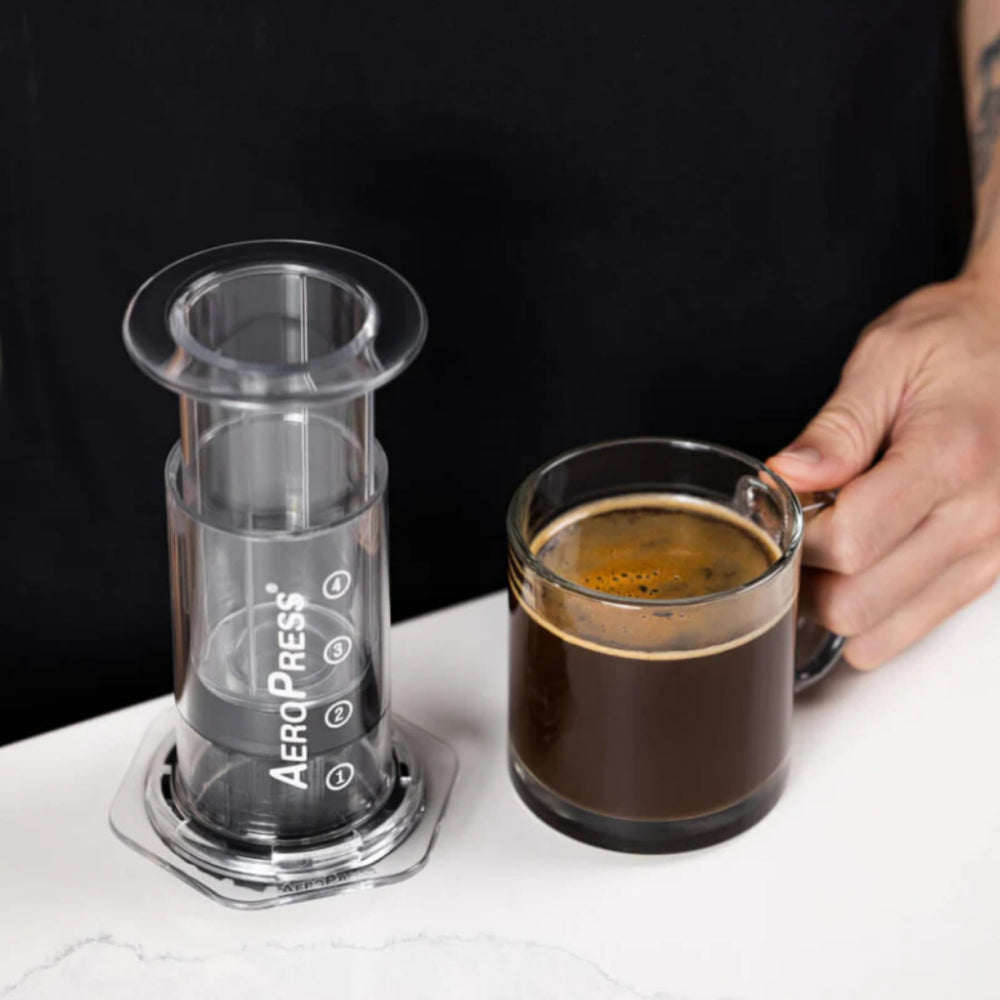 Aeropress Coffee Maker Clear demonstrate coffee